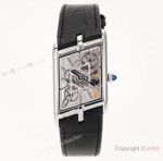 Swiss Replica Cartier new Tank Skeleton Watch Stainless Steel Case